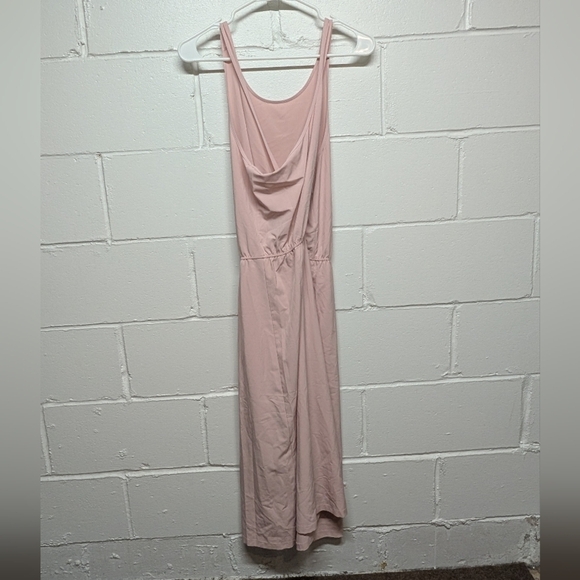 Banana Republic SL Racerback Pink Fog Sleeveless Maxi Dress New Tags Medium Tall - Picture 2 of 10